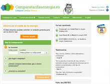 Tablet Screenshot of comparatarifasenergia.es